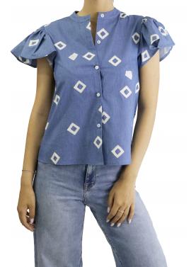 Camicia fantasia con volant Tami